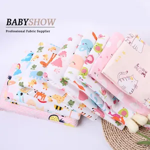 Customized Printed Fabric For Children Low Price Shirt Cotton Pillow Fabric Printed Korean Jersey Cotton Fabric