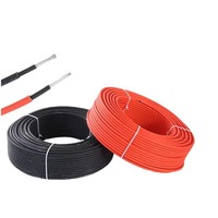 Cable Solar Estándar PV1-F de 1500V, Cobre Estañado, Aislamiento XLPE, Rojo y Negro, Cable de CC para Conexión de Paneles Solares