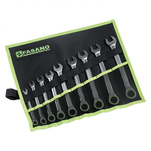 Fasano Tools Combination Wrench <b>Set</b> 8 <b>Pc</b> Metric Steel Auto Repair Tool Kit - Product Image 2
