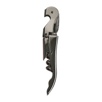 Ouvre-bouteille multifonctionnel tout en acier inoxydable, tire-bouchon à vin pliable portable de forme plate, couleur bronze, or rose, titane, argent