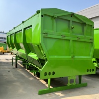 ORENO Vente directe usine chinoise Semi-remorque benne basculante en acier de type U de 100 tonnes, déchargement par trémie robuste, taille personnalisable