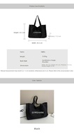 Canvas-Handtasche GYMSHARK-Print Damenhandtaschen Sommer Gym-Tragetasche Casual Reise-Einkaufstasche Tägliche Pendler-Schultertasche