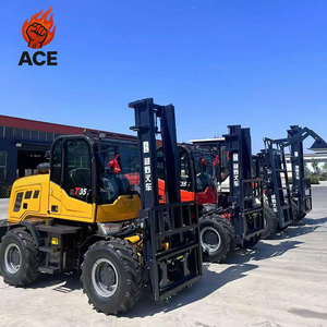 Mesin EPA 4 roda penggerak semua medan Forklift 3.5 Ton suku cadang Forklift disesuaikan 5 Ton 6 Ton 4x4 Forklift dengan cummins - Product Image 4