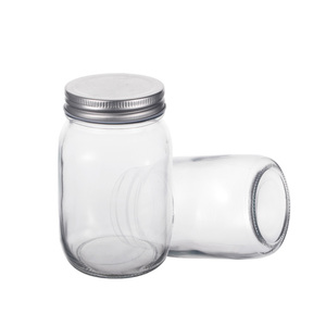 Tùy Chỉnh Bán Buôn <span class=keywords><strong>Mason</strong></span> Jar Cốc 150Ml 250Ml 380Ml 500Ml <span class=keywords><strong>750Ml</strong></span> 1000Ml Thủy Tinh Với Vít Kim Loại Bìa - Product Image 2