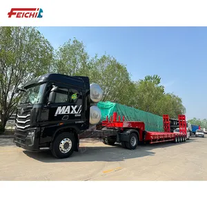 Pabrik Cina profesional membuat tugas berat 17M 5 garis 10 as roda Lowboy Semi truk trailer untuk dijual