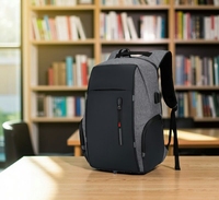 Sac à dos pour ordinateur portable, personnalisé avec logo, tendance, simple, imperméable, avec compartiment USB, pour voyages d'affaires, pour hommes