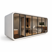 VESUNNO Maison Modulaire de Luxe en Conteneur avec Murs en Verre - Hôtel Portable, Mini-Maison, Capsule Spatiale, Pod de Construction