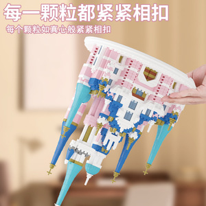 Bloques de Construcción Castillo de Ensueño para Princesas, Más de 800 Piezas, Juguete de Ensamblaje de Alta Dificultad para Niñas de 8 a 13 Años - Product Image 4