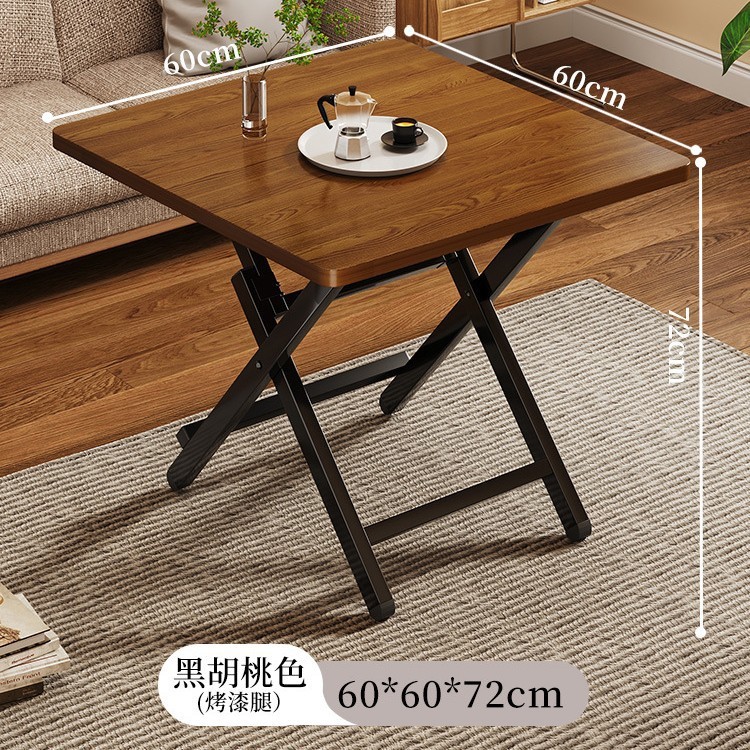 Black walnut-606072-h-shape-black powder-coated legs