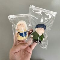 Sac de rangement pour figurines de collection, en PVC transparent, résistant à la poussière et à l'humidité, avec fermeture éclair refermable, personnalisable, pour boîte surprise