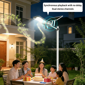 ไฟถนนโซลาร์เซลล์ออลอินวัน 600W IP65 พร้อมกล้องวงจรปิดและระบบควบคุมผ่านแอปพลิเคชัน สำหรับให้แสงสว่างเพื่อความปลอดภัยในพื้นที่จอดรถ - Product Image 2
