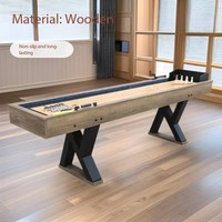 Tableau de palets d'intérieur multifonction 2 en 1 de haute qualité et table de jeu de palets à lumière LED de 9 pi Table de divertissement à billes