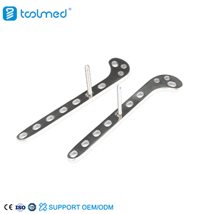 2.7mm pelat kompresi dokter hewan SS <span class=keywords><strong>Distal</strong></span> <span class=keywords><strong>Femoral</strong></span>, sistem implan hewan ortopedi plat tulang hewan 10 lubang kanan - Product Image 1