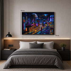 Puzzle 1000 pièces Future Blue Star City en carton, plastique et bois, encre de soja, ajustement parfait, jouet éducatif pour adultes et enfants, cadeau - Product Image 6