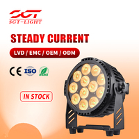 Projecteur LED Slim DMX512 étanche pour extérieur, 12x10W RGBW 4-en-1 IP65 8CH, température de couleur 2800-8500K, idéal pour les mariages