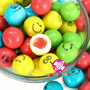 Fabricant 4pcs Gomme à bulles Visage Personnalisé Halal <span class=keywords><strong>Tutti</strong></span>-<span class=keywords><strong>Frutti</strong></span> Saveur Sweet Smile Face Jam Filling Printed Bubble <span class=keywords><strong>Chewing</strong></span> <span class=keywords><strong>Gum</strong></span> - Product Image 2