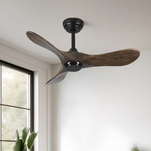 พัดลมเพดานพร้อมมอเตอร์ DC และใบพัดไม้สำหรับห้องรับประทานอาหารกลางแจ้งห้องนั่งเล่นแบบย้อนกลับได้ - Product Image 4