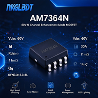 Diode NK AM7364N à montage en surface, PDFN3X3-8L, résistance interne 60V 20V Id30A Rds10V 11mR
