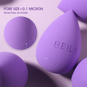 BEILI licuadora púrpura belleza logotipo personalizado maquillaje cosmético esponja látex sin olor resistente Etiqueta Privada Puff espoja maquillaje - Product Image 4
