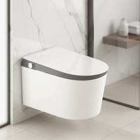 Toilette intelligente moderne, bidet électrique, toilette monobloc haut de gamme, toilettes intelligentes murales pour appartement, salle de bain