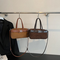 Sac fourre-tout vintage coréen pour femme, nouvelle collection automne 2025, texture raffinée, sac à bandoulière simple et tendance