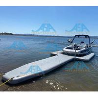 Tapis flottant gonflable en PVC de forme personnalisée, plate-forme de pêche de natation, plate-forme de bateau