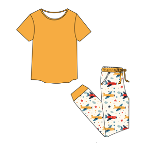 Conjunto de <span class=keywords><strong>Pijama</strong></span> Personalizado para Mamá, Camiseta y Pantalón de Verano, 2 Piezas, Ropa de Dormir Transpirable con Estampado, Ropa de Dormir para Mujer - Product Image 2