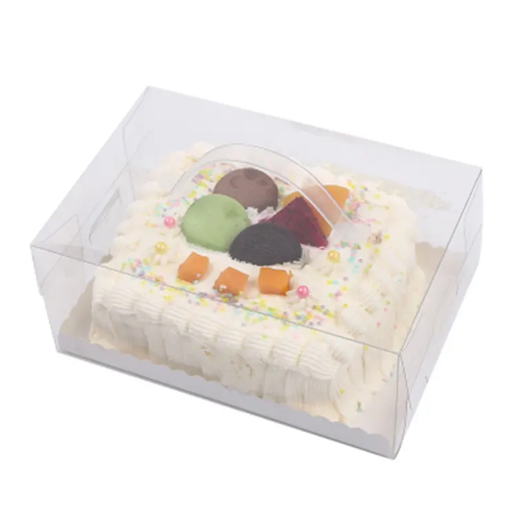 化粧箱プラスチックポータブル長方形焼き食品包装用厚肉ケータリング食品透明PETボックス