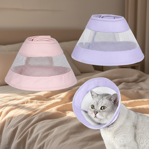 बिल्लियों/कुत्तों/पालतू जानवरों के लिए समायोज्य नरम सुरक्षात्मक वसूली एलिज़ाबेस्थान ई-कॉलर पीसी + डेक्रोन सामग्री टिकाऊ ठोस पैटर्न - Product Image 6