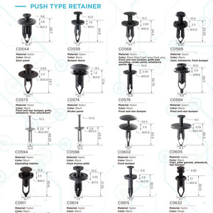 Clips de carrosserie automobile, attaches automobiles, clips automobiles, attaches de carrosserie, clips de garniture de carrosserie, rivets de fixation de pare-chocs - Product Image 5