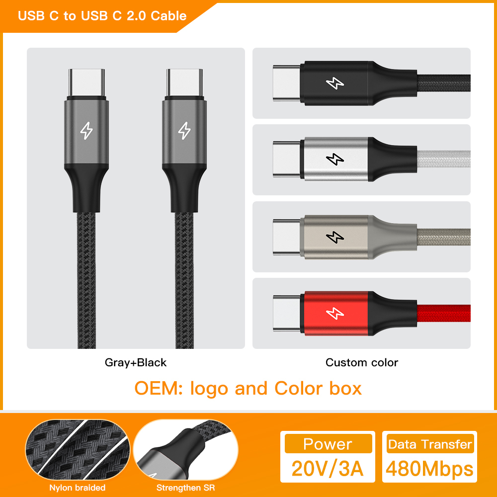 USB C TO C [Grey] 60W