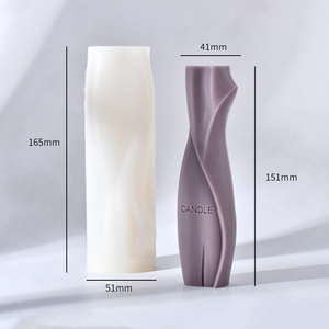 Moule en silicone pour bougie d'aromathérapie en forme de bouteille de style européen, moules personnalisés faits à la main pour la décoration de la maison, artisanat, cadeau - Product Image 5