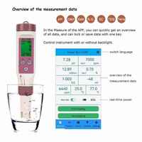 BLE-C600 en ligne Digital Smart Blue Tooth 7 en 1 Ph Tds Ec Orp Salinité S.g Température Ph Mètre