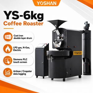 เครื่องคั่วกาแฟอัตโนมัติเต็มรูปแบบระดับมืออาชีพ Yoshan รุ่นใหม่ YS 6กก. 30กก. 60กก. 120กก. - Product Image 1
