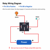 Penundaan waktu pada relay 1S-60H 30A Relay elektronik otomotif yang dapat diprogram Untuk modifikasi lampu depan otomotif