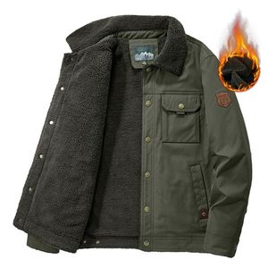 Chaqueta de Invierno para Hombre con Efecto Lavado, Forro Polar y Lana de Cordero, Cálida y Casual, para Dropshipping - Product Image 2