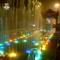 Fuente Decorativa de Acero Inoxidable para Exteriores con Luz LED Multicolor, Fuente Circular de Agua para Resorts, Paisajismo Comercial
