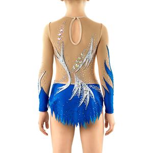 Robe de patinage artistique pour femmes personnalisée <span class=keywords><strong>classique</strong></span> cristal strass patinage sur glace entraînement compétition Performance porter pour les filles - Product Image 5