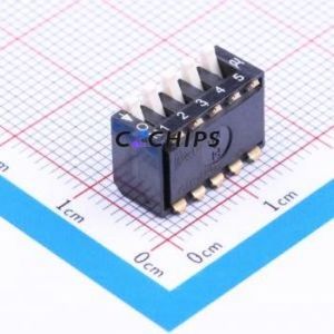 DSPV05LSGET DIP Switch SMD-10P,9x14.1mm Switch Piano Key Single Pole Single Throw 5 2.54mm - Product Image 1