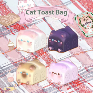 Siêu ướt bùn cảm giác tăng dày ngón tay Squishy giải nén mèo bánh mì nướng chậm phục hồi Pinch Đồ chơi nhựa cho độ tuổi 5 7 năm - Product Image 1