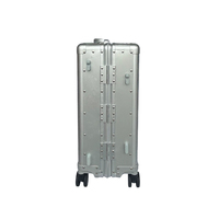 Valise à roulettes en alliage d'aluminium de 20, 24 et 28 pouces, personnalisable, vente en gros d'usine, bagage métallique avec roues pivotantes