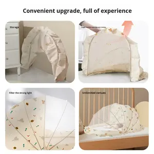 Mosquitera para Bebé, Plegable, de Tela de Felpa, para Cuna de Niños, sin Fondo, para Uso Doméstico, sin Necesidad de Instalación - Product Image 4