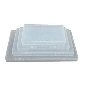 Flat Transparent Storage <b>Box</b> Rectangle Covered Office Organizer Desktop Storage <b>Box</b> For Stationery And Fishing Gear Parts - Product Image 5