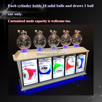 Standard 5D Mehrzylinder-Lotterie ball maschine mit Fernseher zur Anzeige von Lotto kugeln mit Kugel zylindern