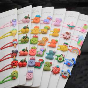 Barrettes pour cheveux, épingles à cheveux, dessins animés, fruits, animaux, accessoires pour cheveux, cadeau pour petites filles, assortiment de 20 pièces, 100 - Product Image 2