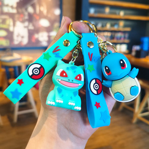 Llavero de silicona 3D de Pikachu sentado, muñeco de dibujos animados, bonito regalo para mujer, colgante para pareja, amuleto para bolso, no tóxico, empaquetado individualmente - Product Image 2
