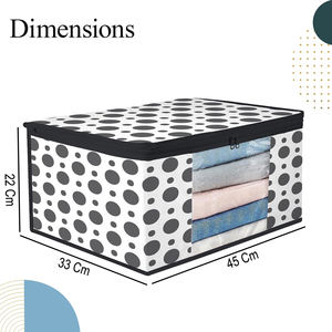 Noir Polka Saree Pouch Travail Saree Couverture Pour Femmes En Gros Prix Haute Qualité Transparent Saree Sac De Rangement - Product Image 5