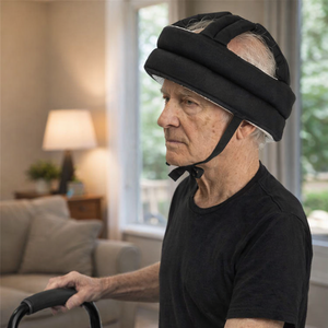 Casco de Seguridad Ajustable para Personas Mayores, Transpirable, Suave, Anticaídas, Protección para la Cabeza, para Recuperación de Lesiones, con Malla Interior Gris - Product Image 1