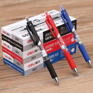 Bolígrafo Deli S01 de 0.5 mm con pulsador, para oficina y escuela, en negro, rojo y azul, con carcasa de plástico. - Product Image 2