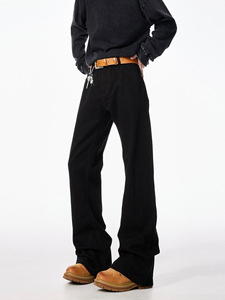 Jeans de Hombre a la Moda, Estilo Otoñal, Corte Slim Fit, Color Negro, Elásticos, Estilo Urbano, de Alta Calidad, Personalizados de Fábrica - Product Image 3